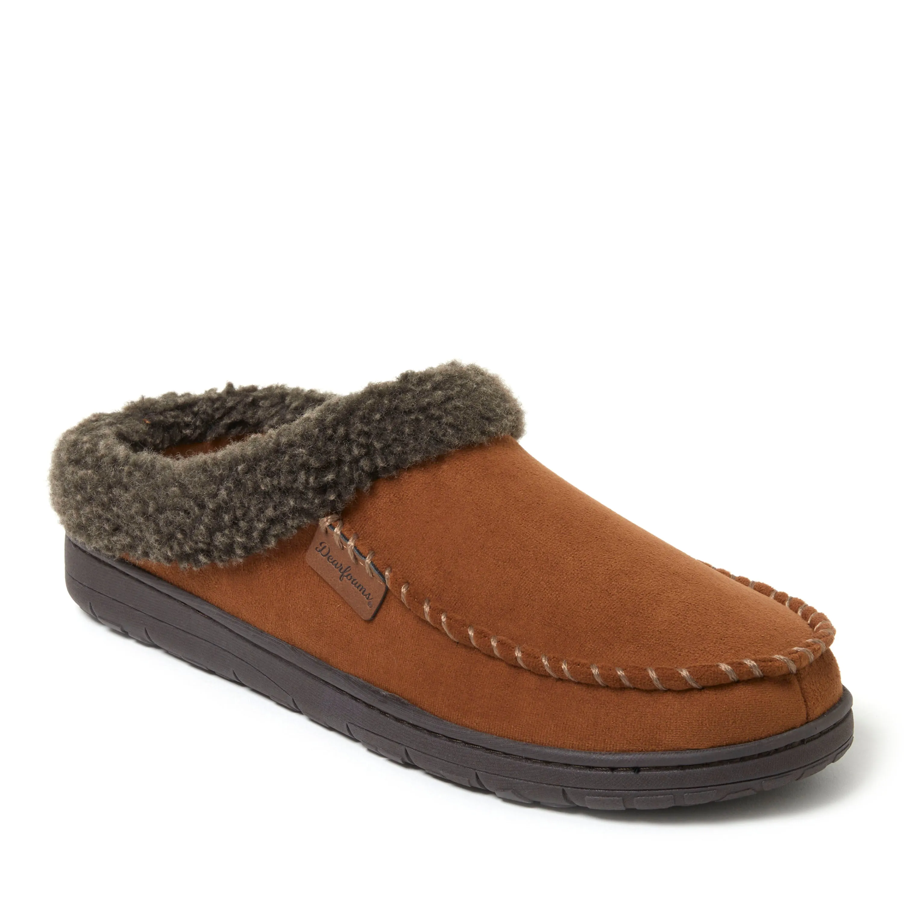 Dearfoams Men's Microsuede Clog Slipper