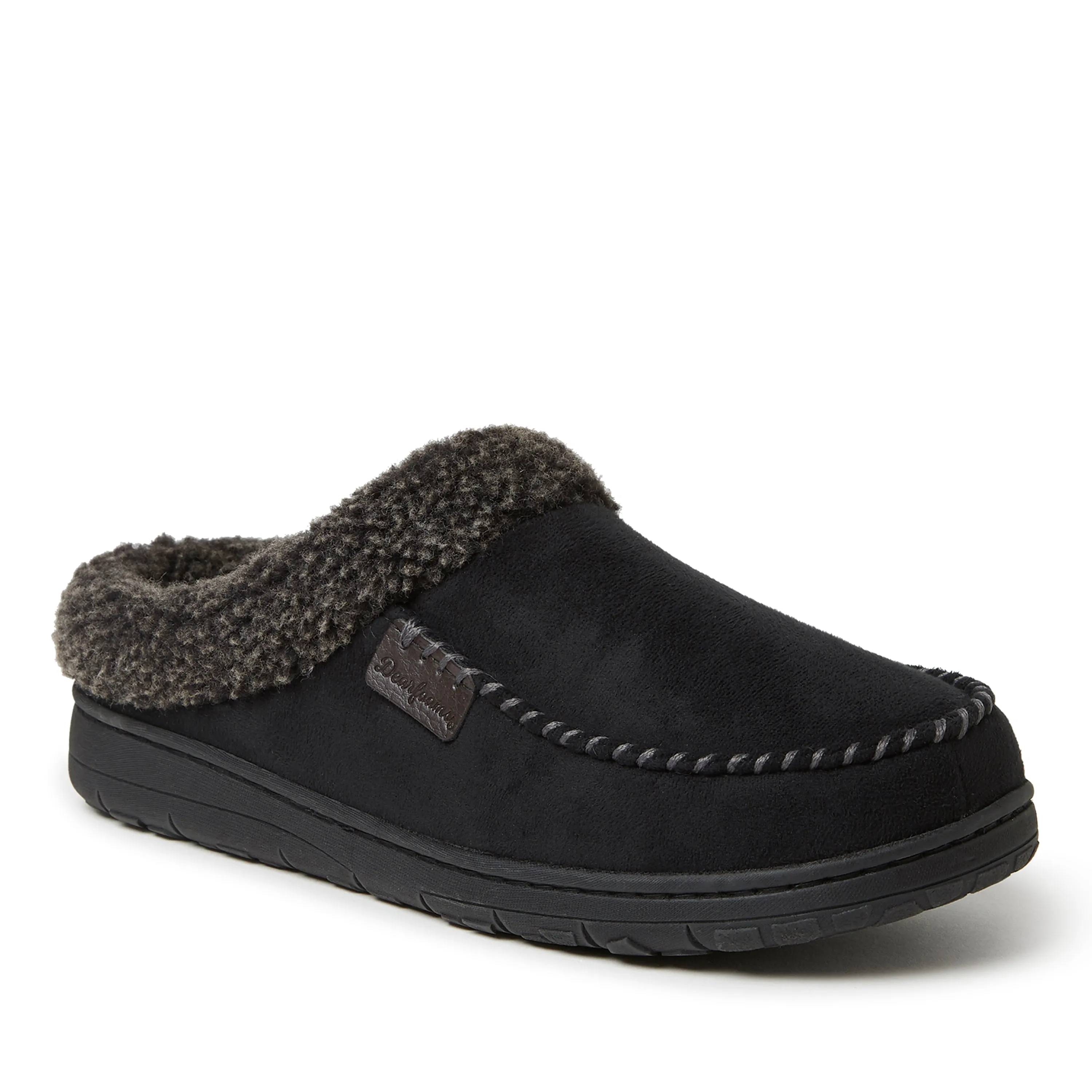 Dearfoams Men's Microsuede Clog Slipper