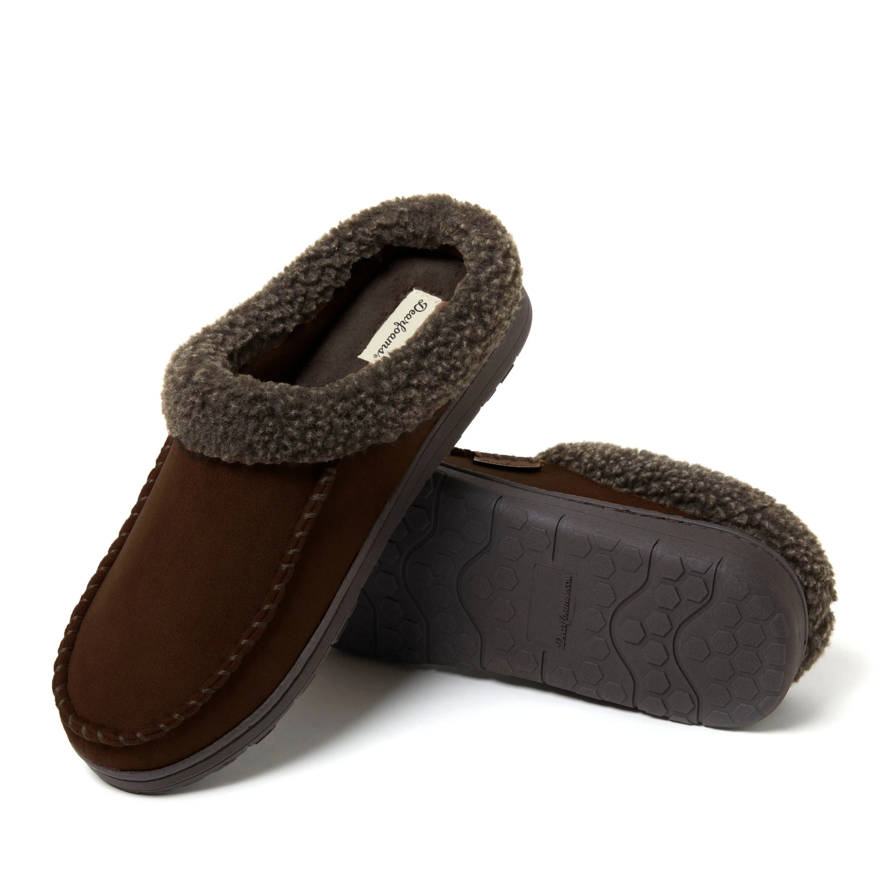 Dearfoams Men's Microsuede Clog Slipper