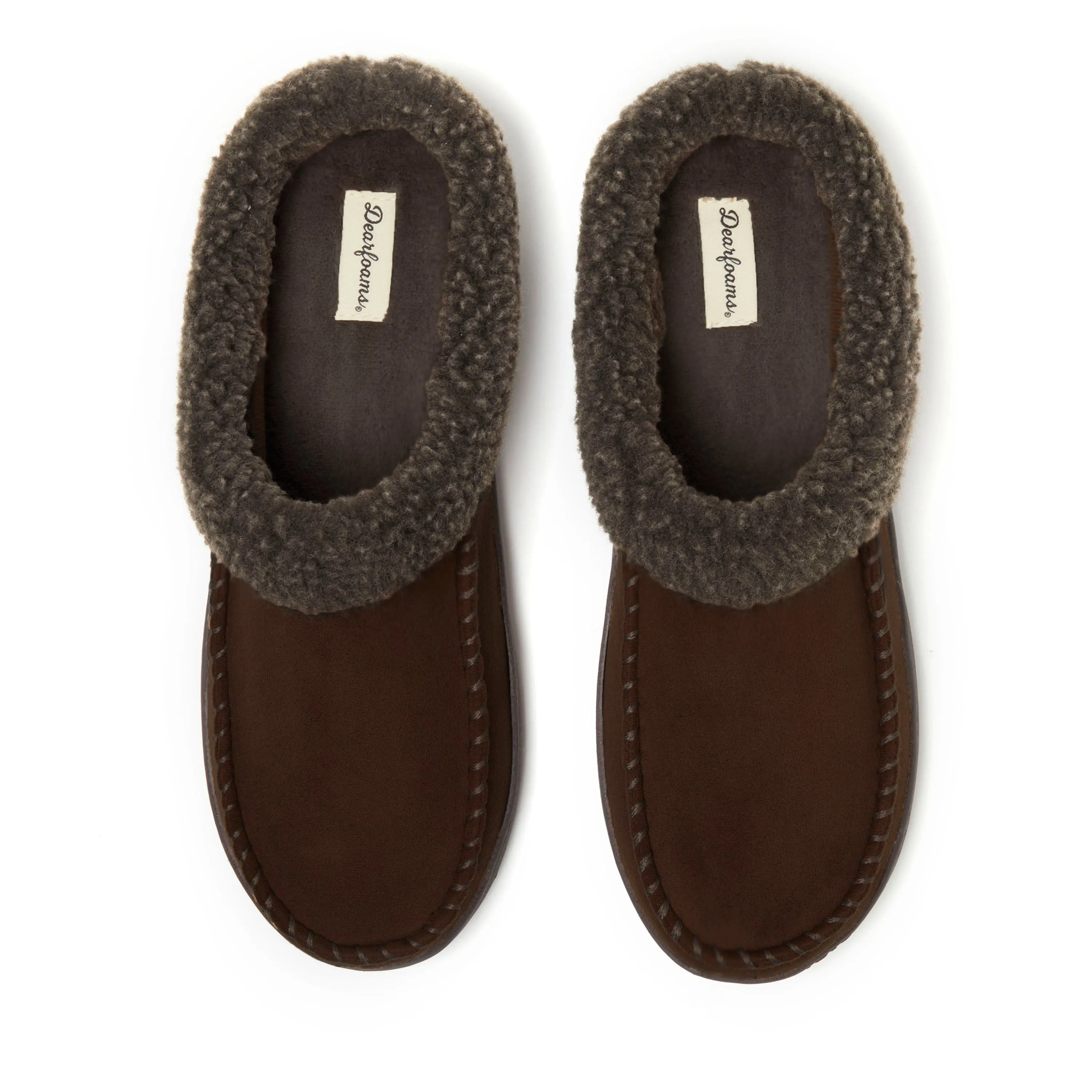 Dearfoams Men's Microsuede Clog Slipper