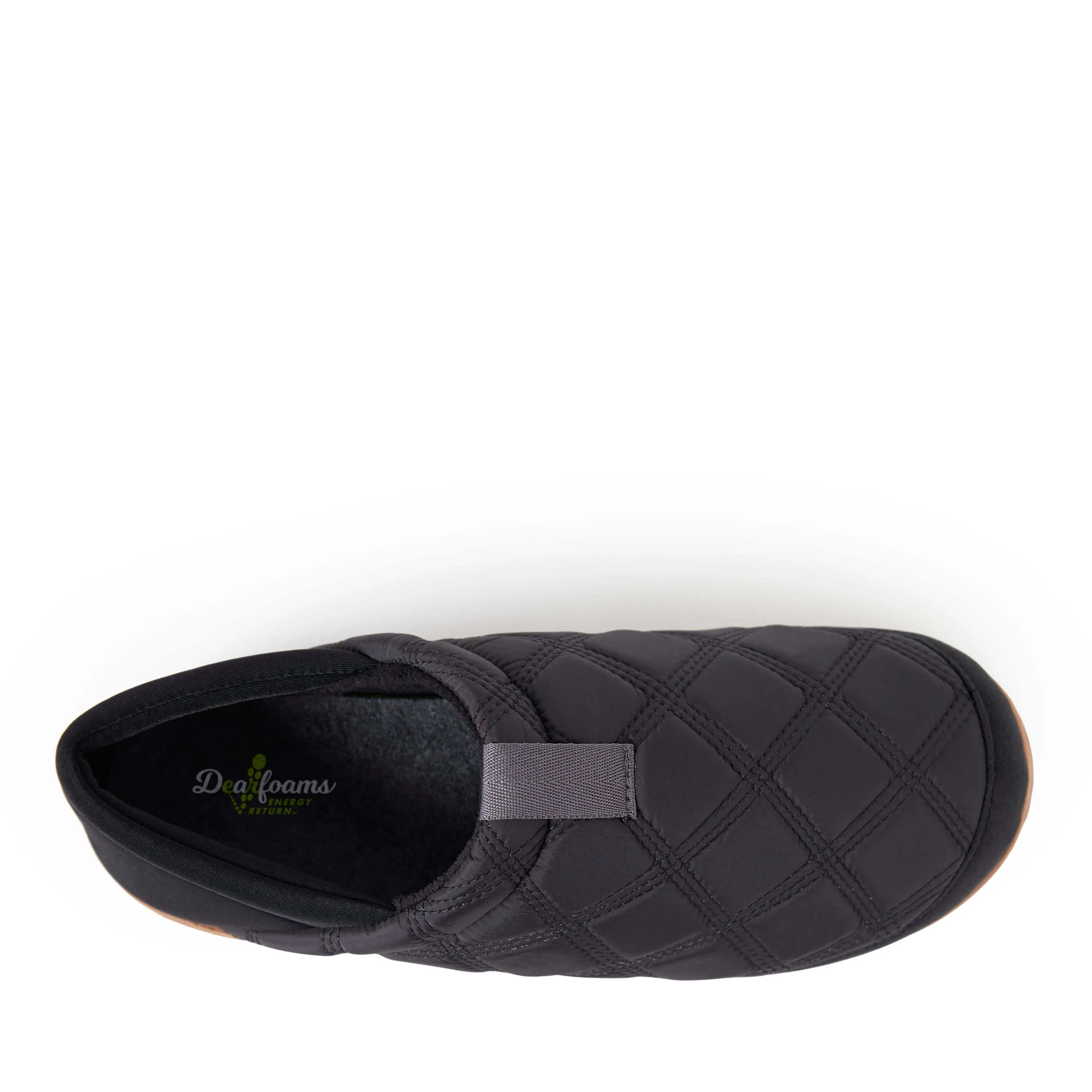 Dearfoams Mens River Closed Back with Collapsible Heel