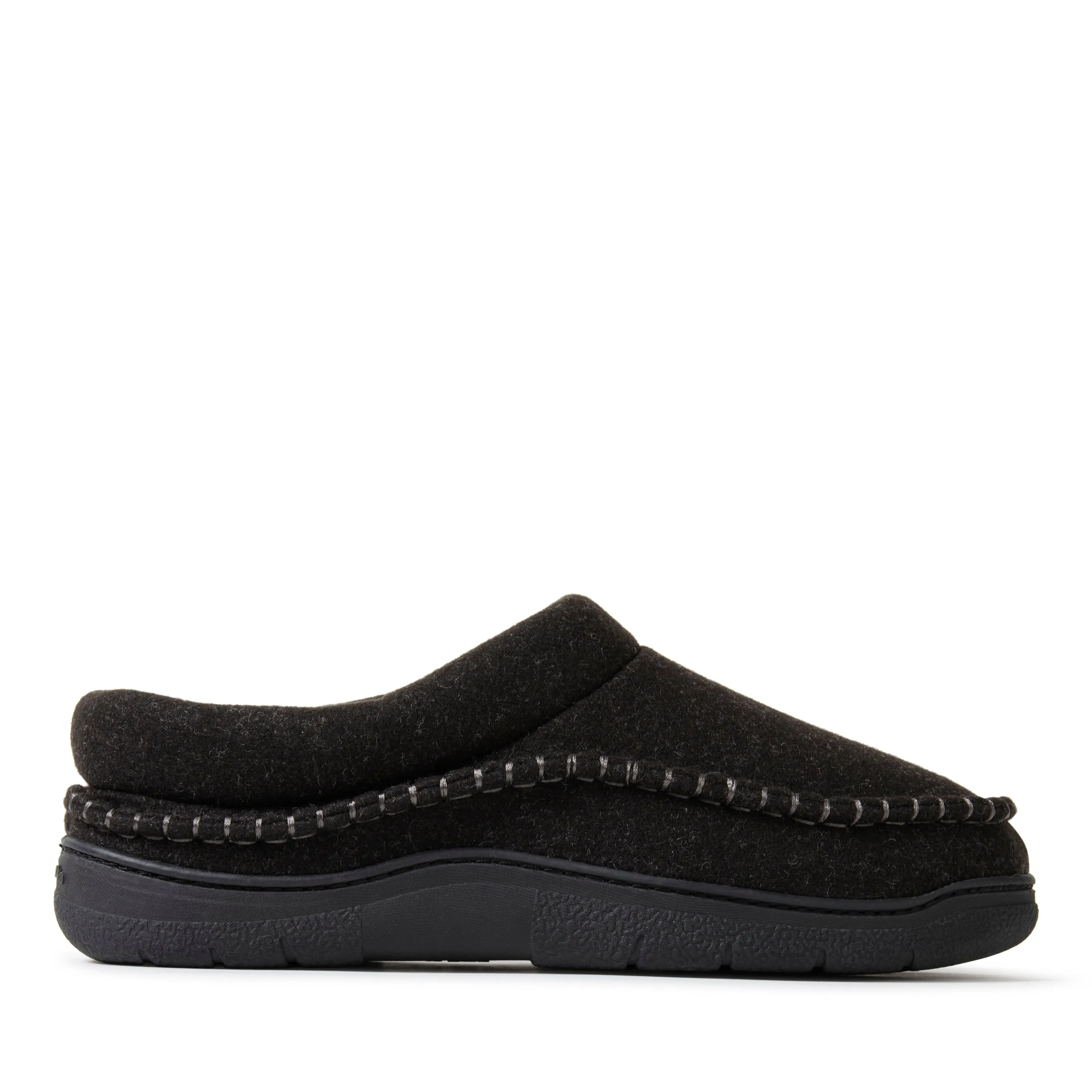 Dearfoams Mens Thompson Wool Blend Clog w/ Whipstitch