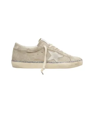 Distressed Suede Sneakers With Glitter Accents