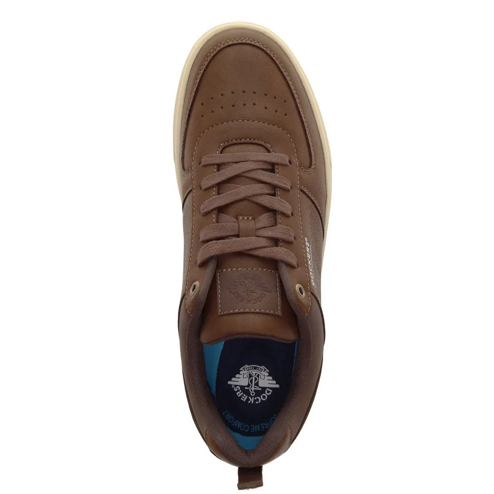 Dockers Mens Landon Synthetic Leather Casual Lace Up Sneaker Shoe