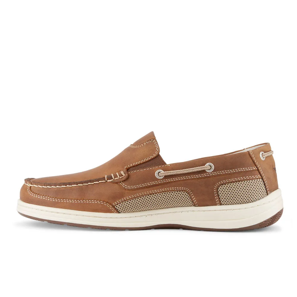 Dockers Mens Tiller Leather Casual Slip On Loafer Boat Shoe with Stain Defender