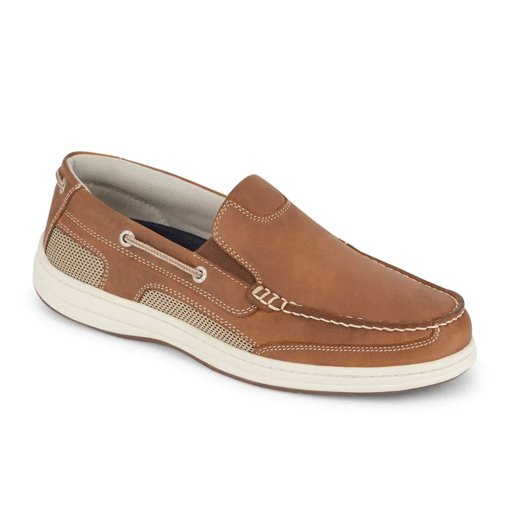 Dockers Mens Tiller Leather Casual Slip On Loafer Boat Shoe with Stain Defender