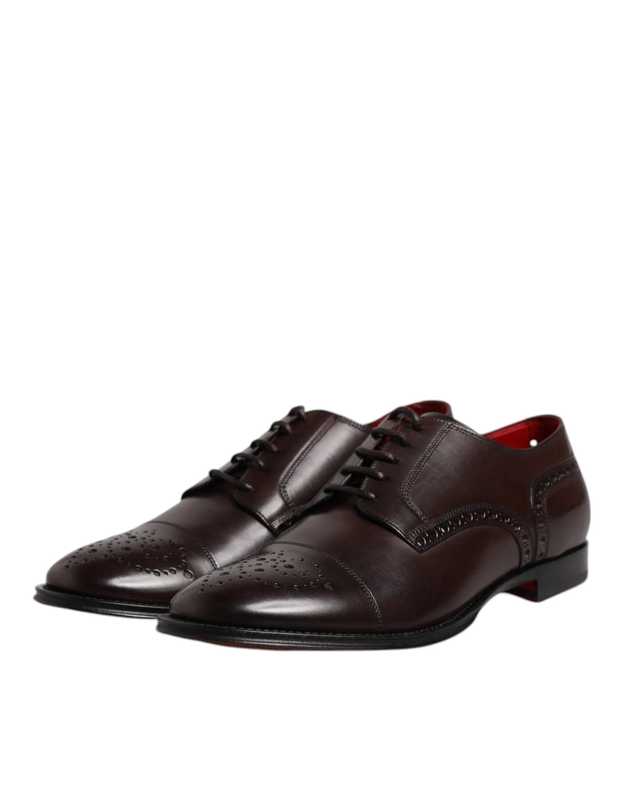 Dolce & Gabbana Calfskin Leather Derby Men Dress Men's Shoes (Pre-Owned)