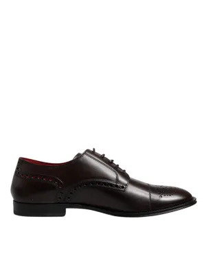Dolce & Gabbana Calfskin Leather Derby Men Dress Men's Shoes (Pre-Owned)