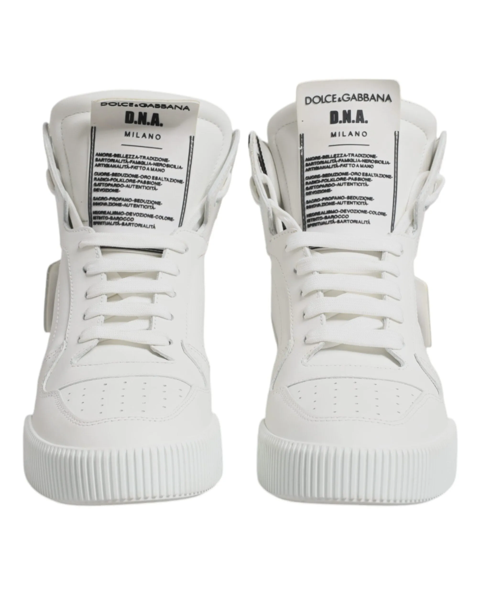 Dolce & Gabbana Leather High Top Sneakers Men's Shoes