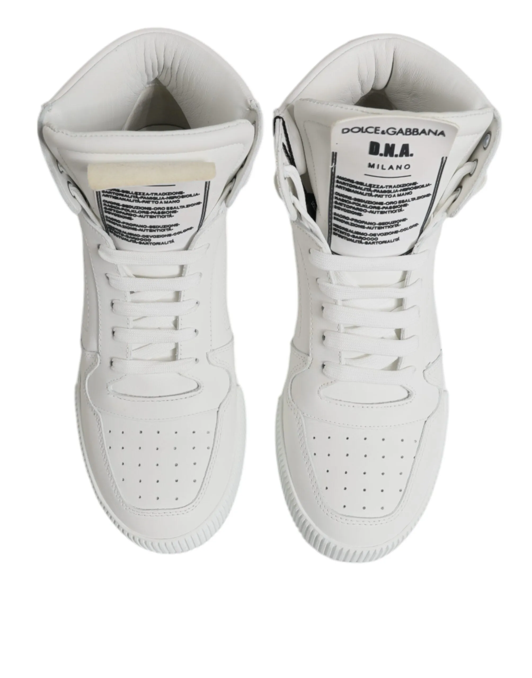 Dolce & Gabbana Leather High Top Sneakers Men's Shoes