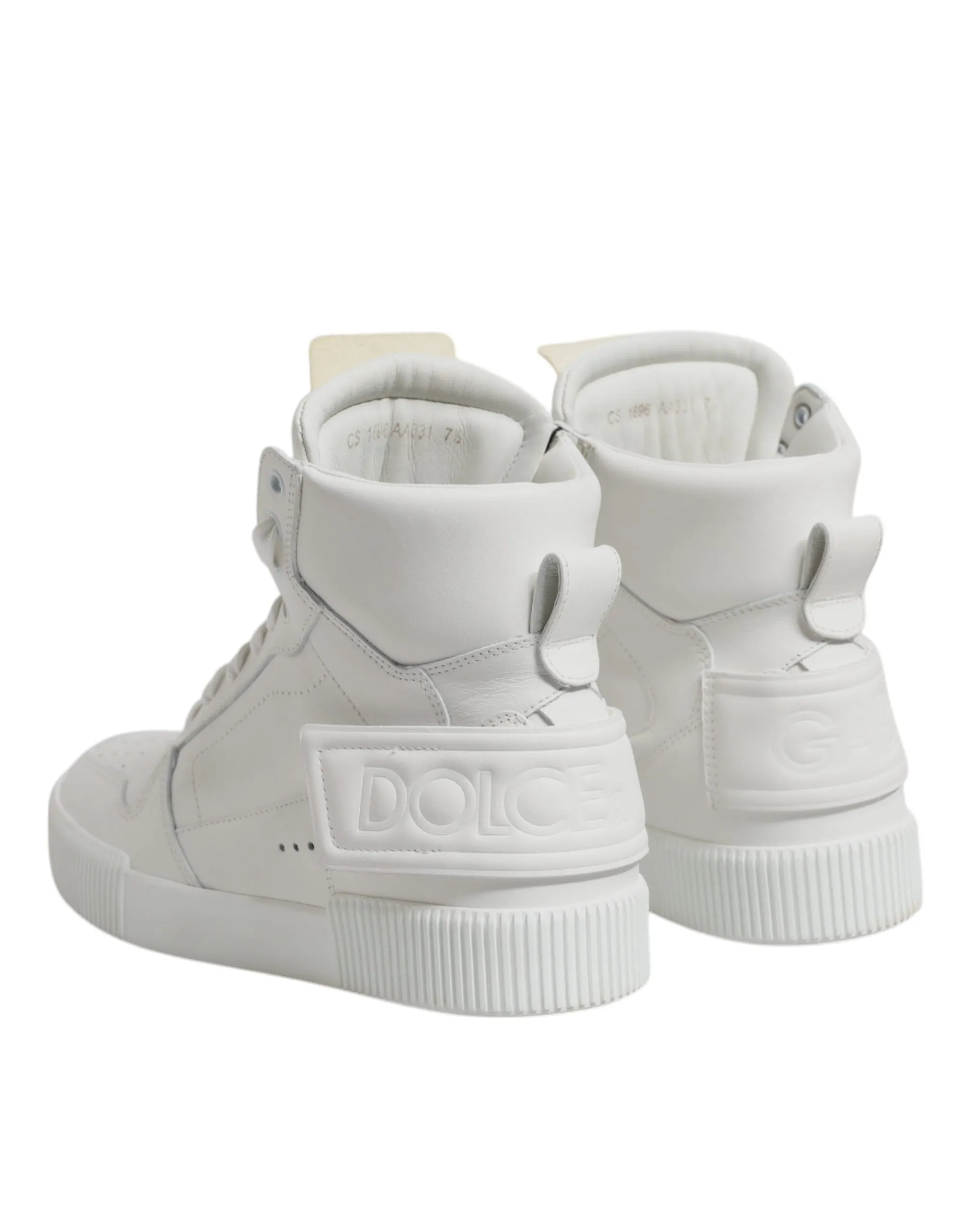 Dolce & Gabbana Leather High Top Sneakers Men's Shoes