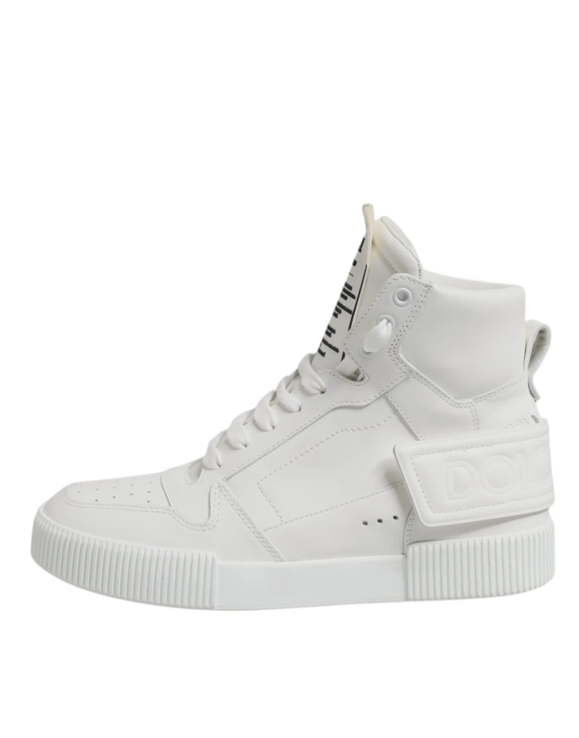 Dolce & Gabbana Leather High Top Sneakers Men's Shoes