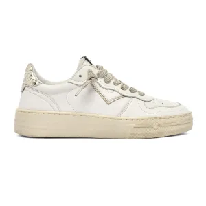 Elevated Leather Sneakers With Breathable Cotton Cover And Detailing