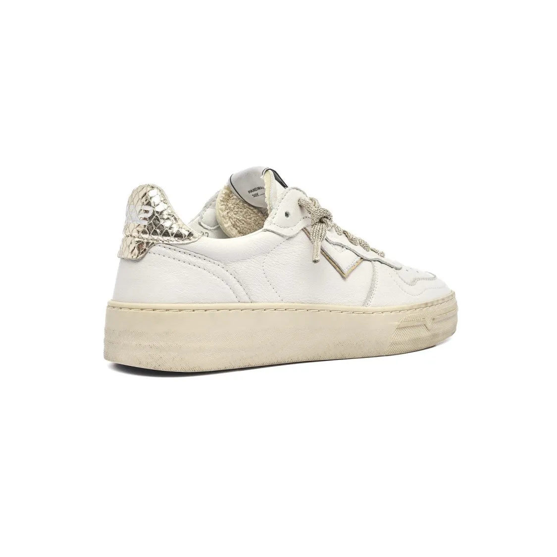 Elevated Leather Sneakers With Breathable Cotton Cover And Detailing