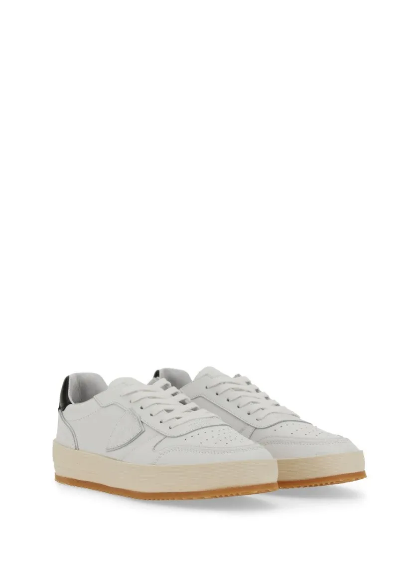 Elevated White Sneakers With Subtle Perforations