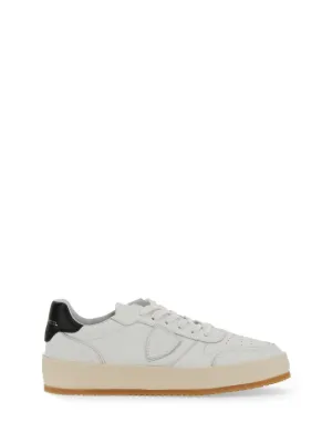 Elevated White Sneakers With Subtle Perforations