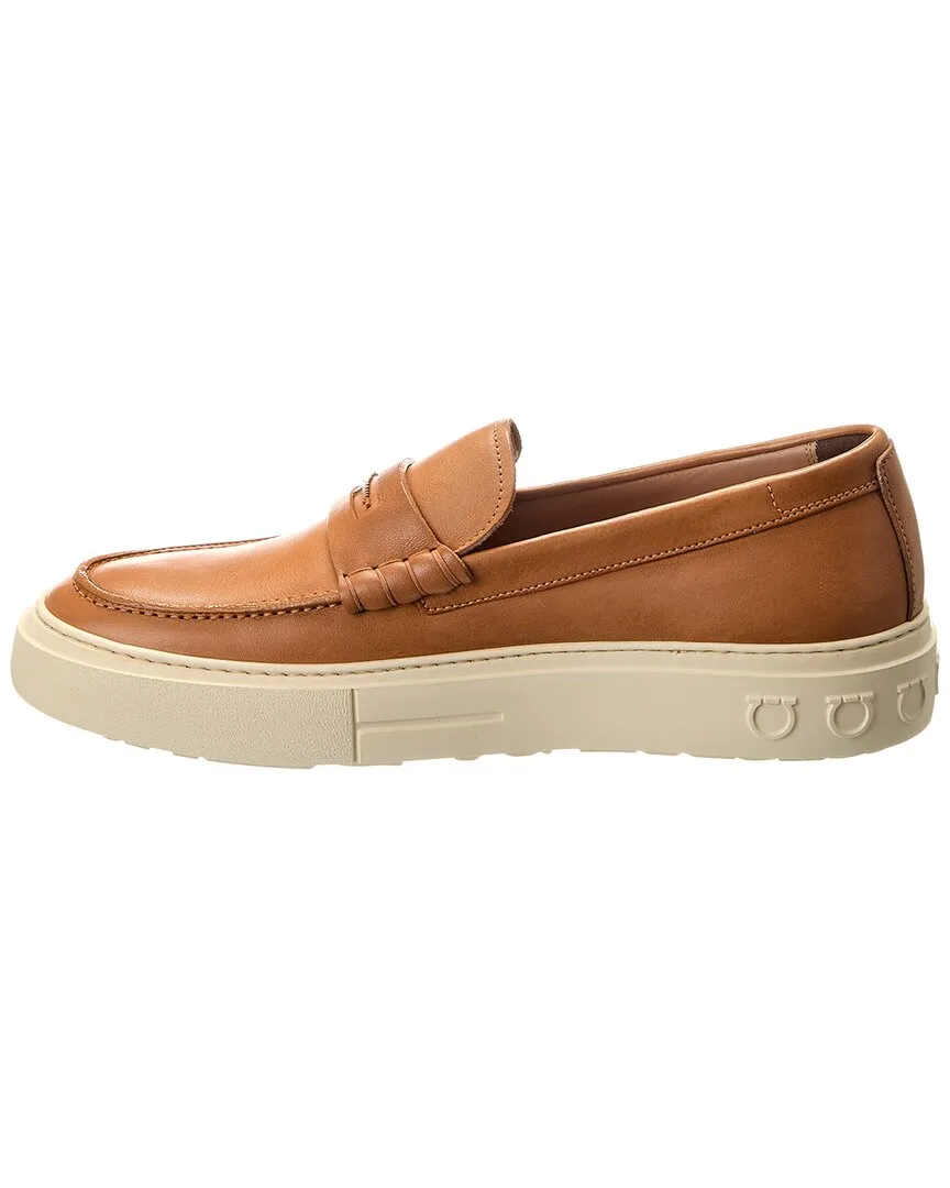 Ferragamo Melville Saddle Soft X Walki Leather Sneaker