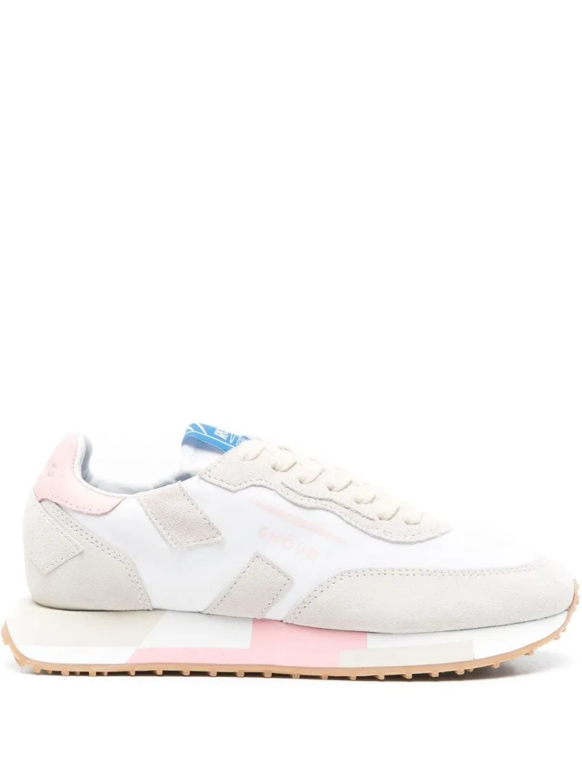 Ghoud Sneakers In White And Soft Pink
