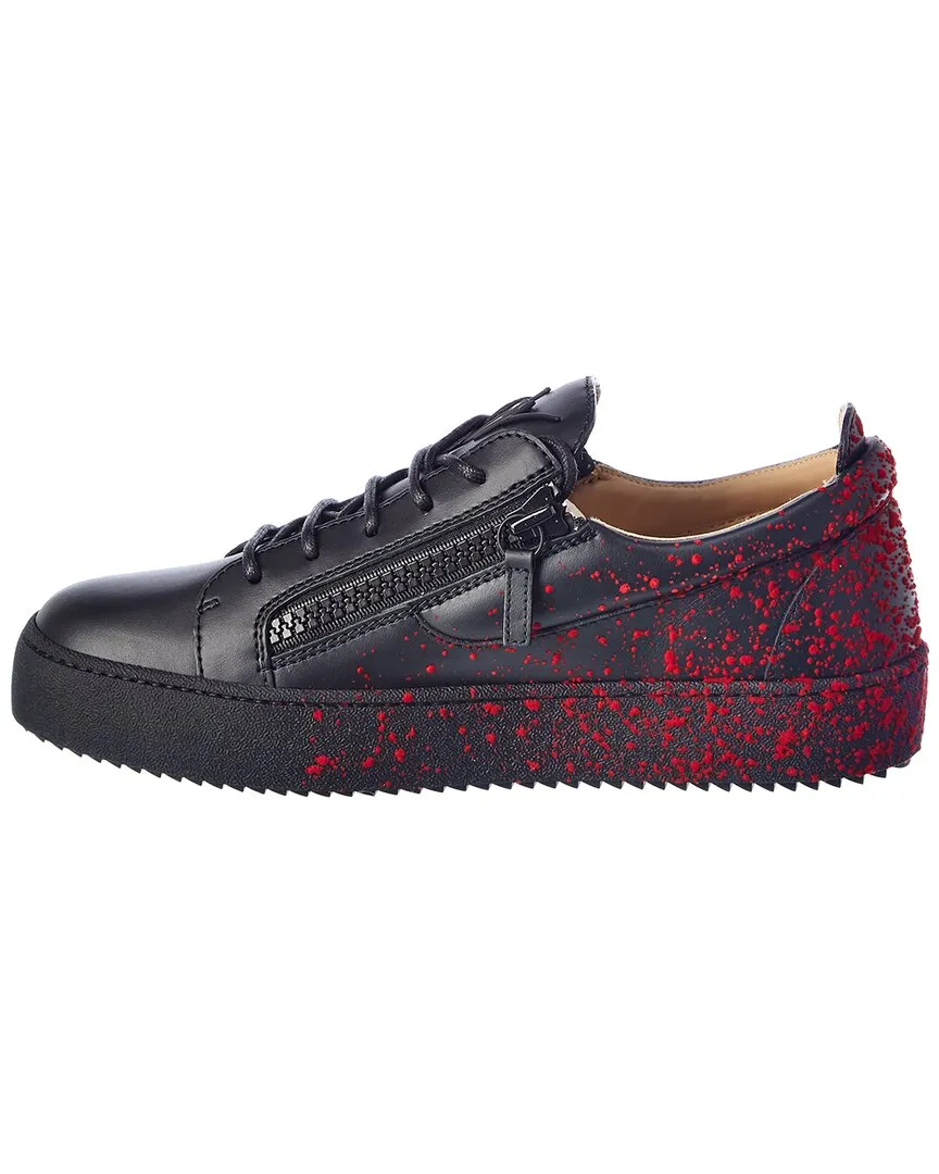 Giuseppe Zanotti Flocked Leather Sneaker