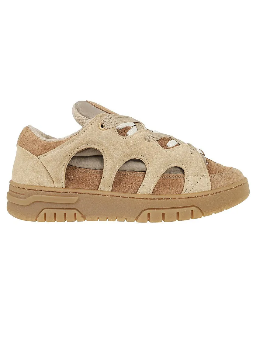 Handcrafted Mesh And Suede Sneakers