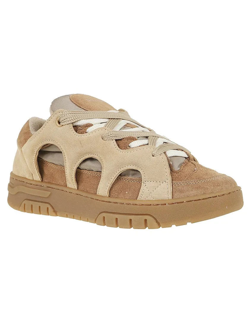Handcrafted Mesh And Suede Sneakers