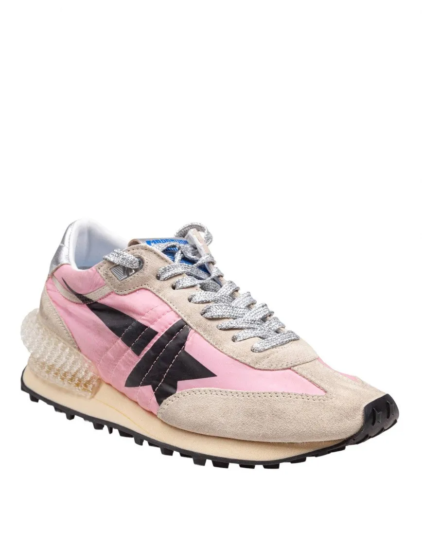 Handcrafted Suede And Nylon Sneakers