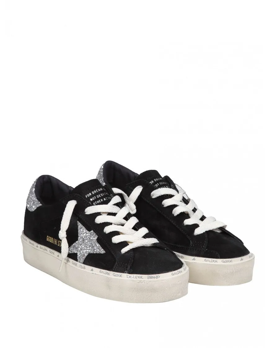 Hi Star Sneakers In Black/Silver Suede
