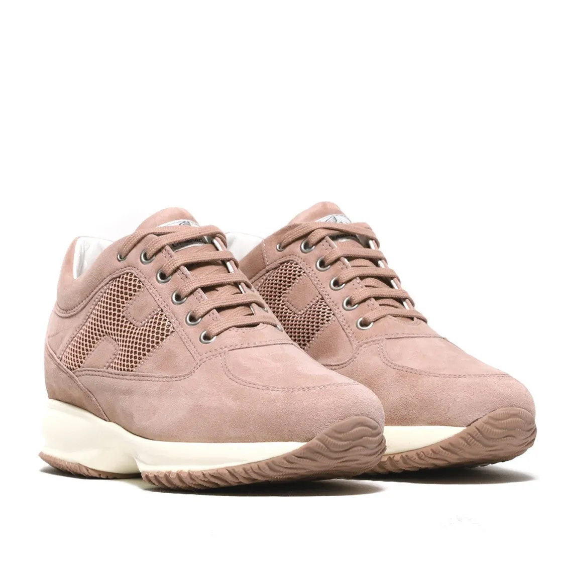 Interactive Sneakers In Pink Suede