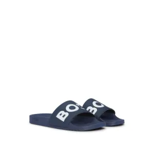 Italian-made slides with large logo detail