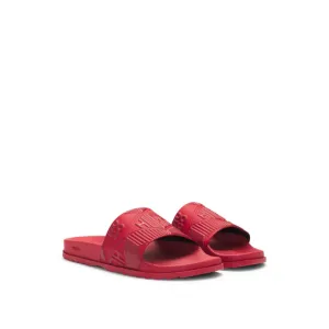 Italian-made slides with mixed logos