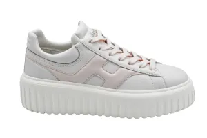 Ivory Pink Sneakers With Chunky Platform Sole