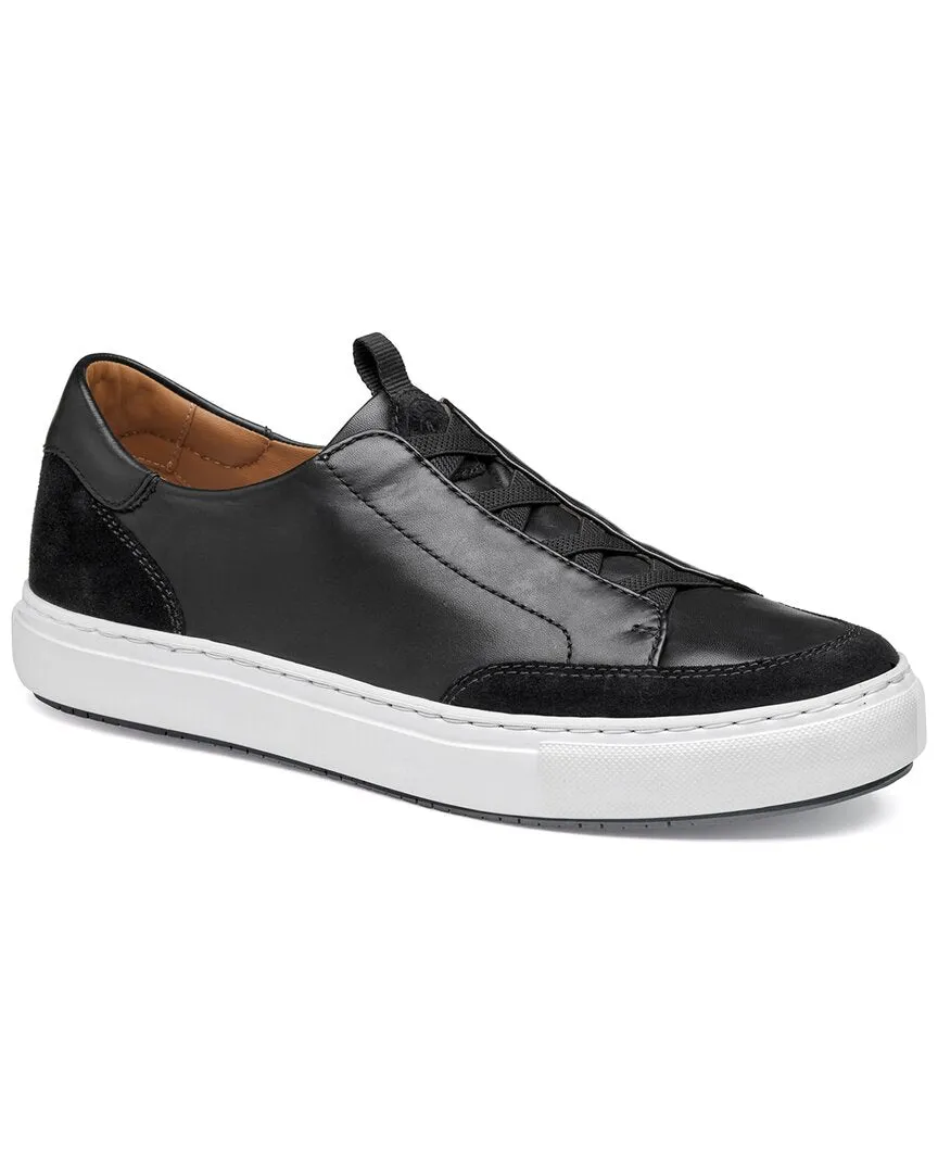 Johnston & Murphy Anson Stretch Lace-To-Toe Leather Sneaker