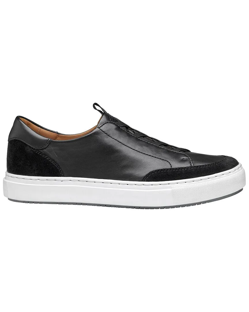 Johnston & Murphy Anson Stretch Lace-To-Toe Leather Sneaker