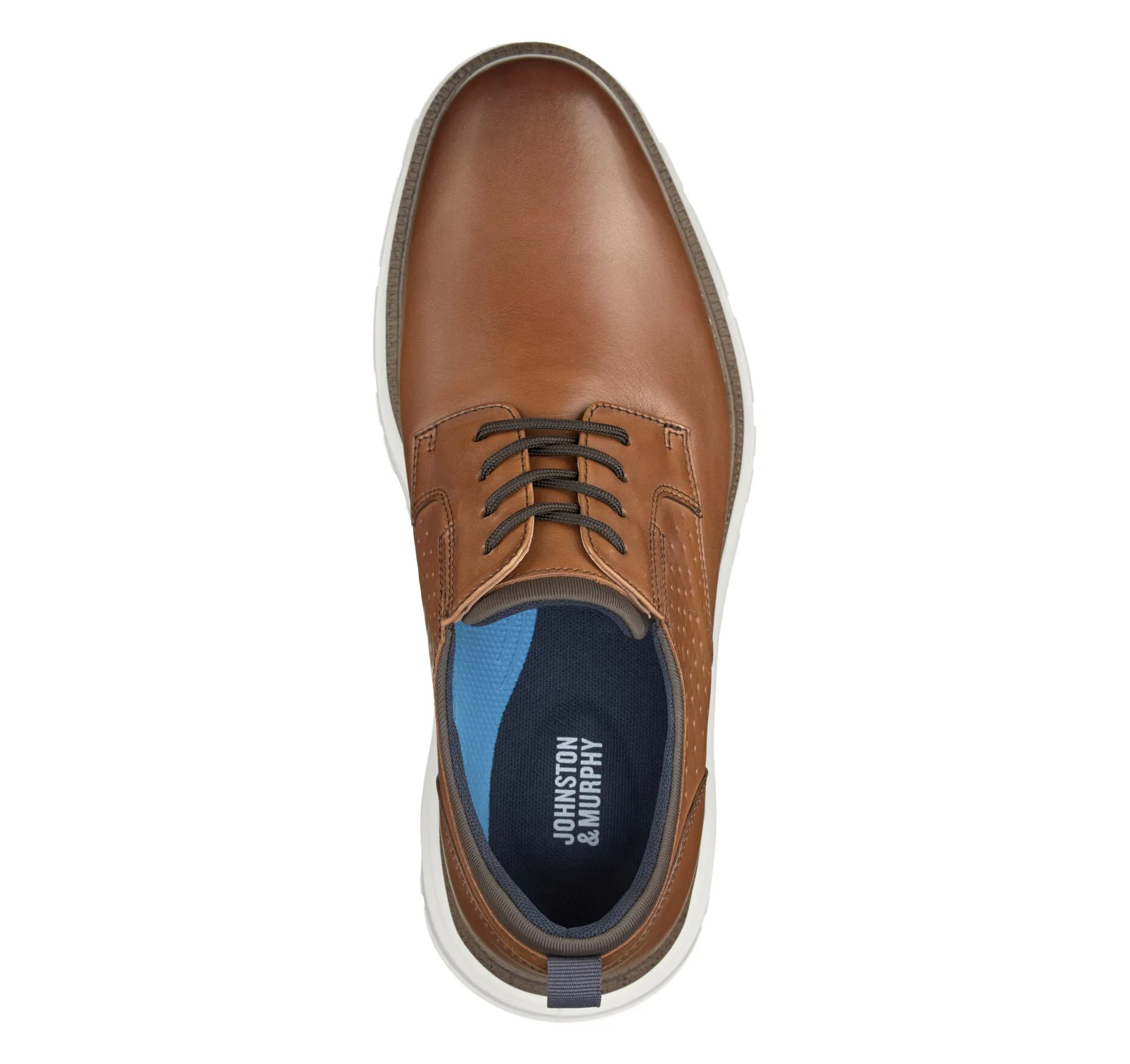 Johnston & Murphy Men's Jenkins Leather Plain Toe Dress Casual Lace-up Shoe