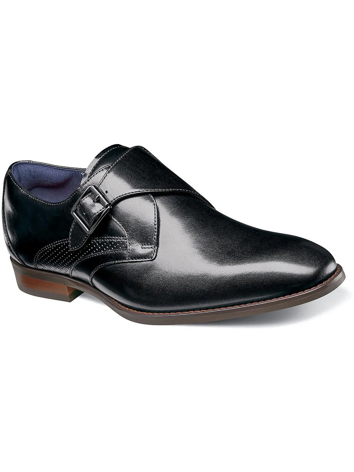KARCHER Mens Leather Slip On Monk Shoes