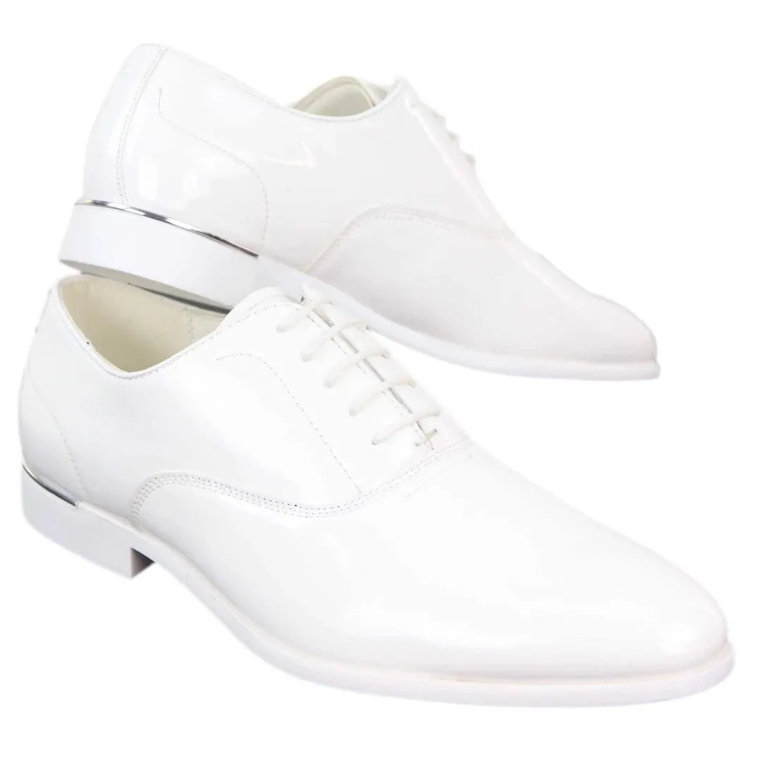 Laced Patent Faux Leather Smart Shoes