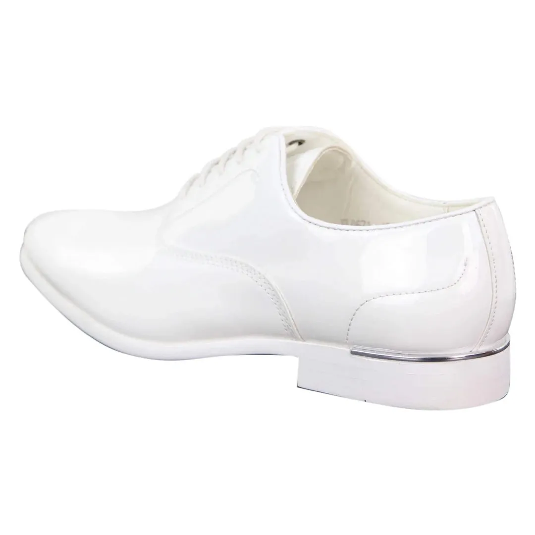 Laced Patent Faux Leather Smart Shoes