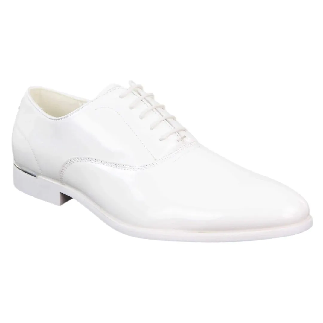 Laced Patent Faux Leather Smart Shoes