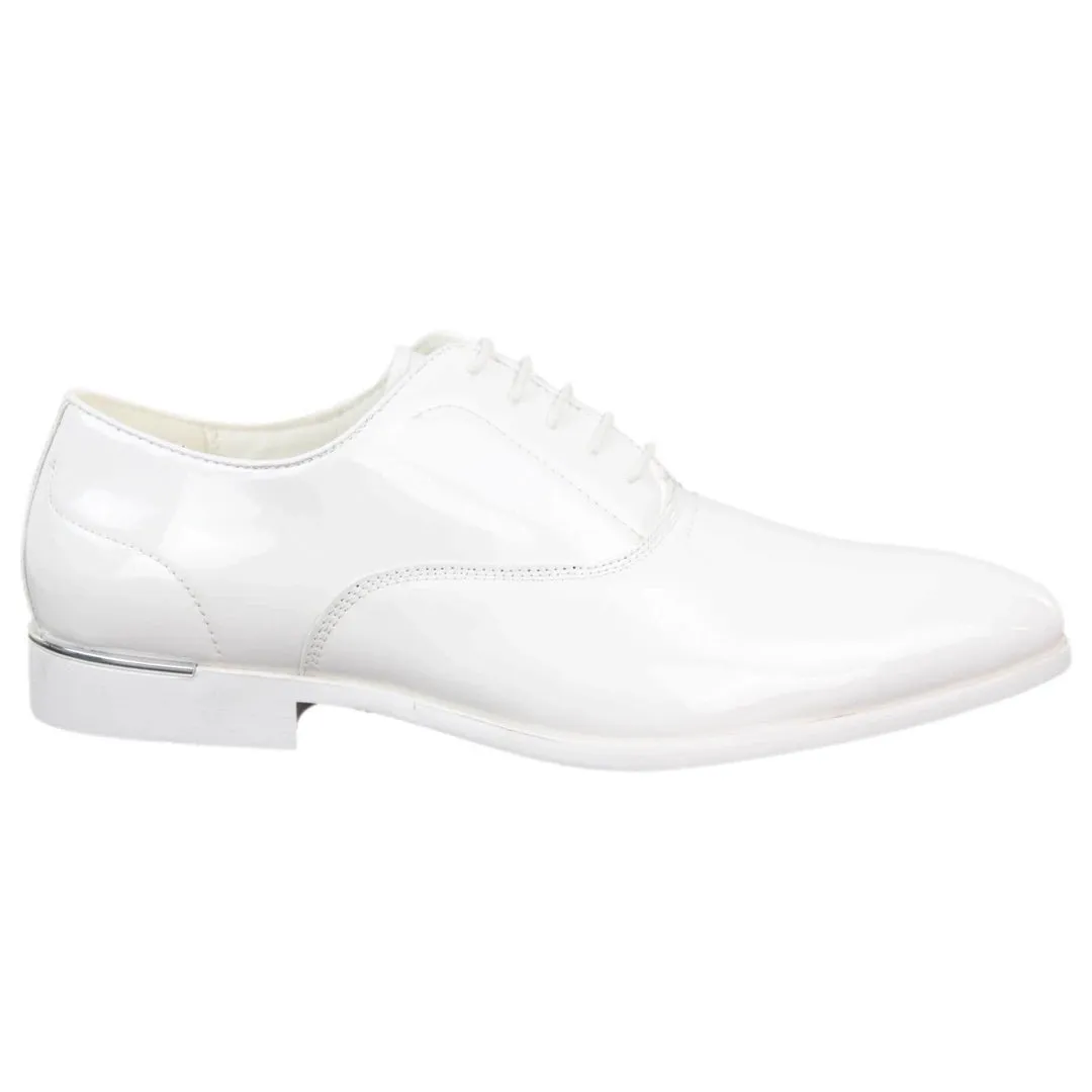 Laced Patent Faux Leather Smart Shoes