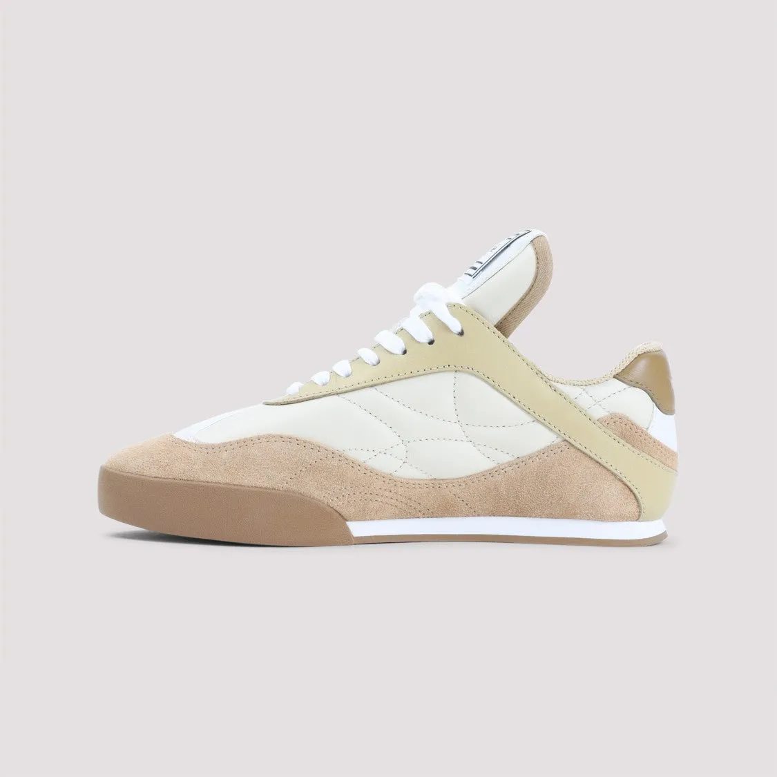 Leather And Suede Sneakers With Chic Silhouette