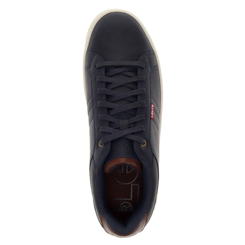 Levi's Mens Carson Synthetic Leather Casual Lace Up Sneaker Shoe