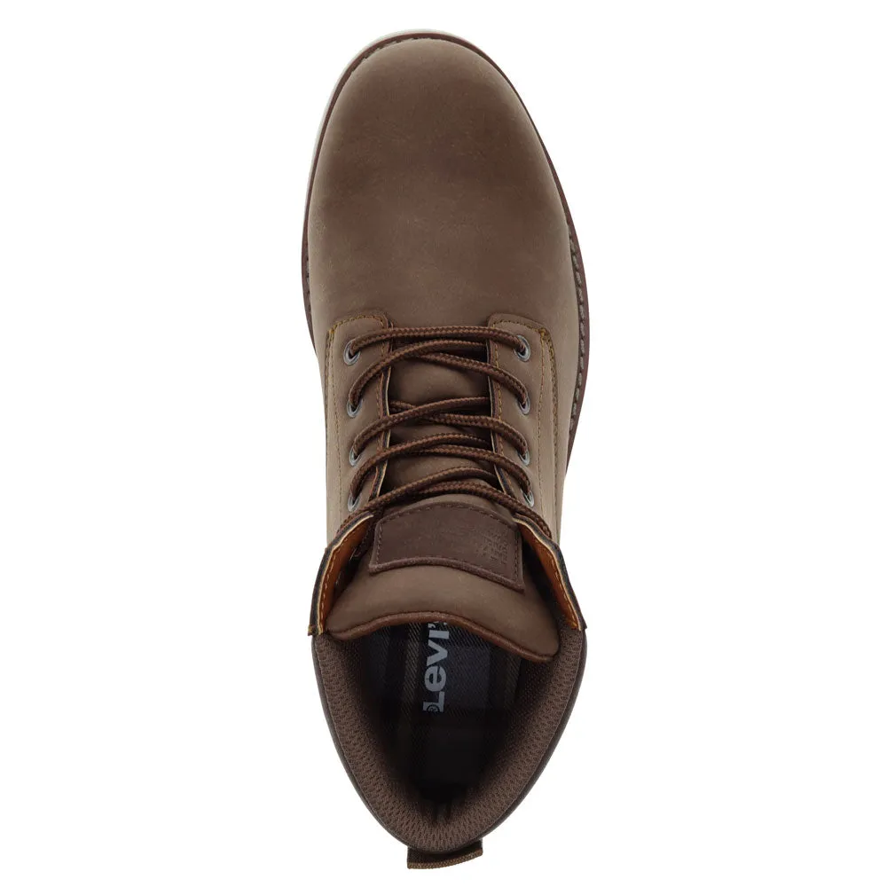 Levi's Mens Charles SH Vegan Leather Lace Up Rugged Casual Boot