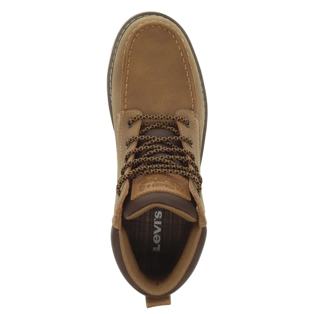 Levi's Mens Dean Synthetic Leather Casual Moc Toe Rugged Casual Boot