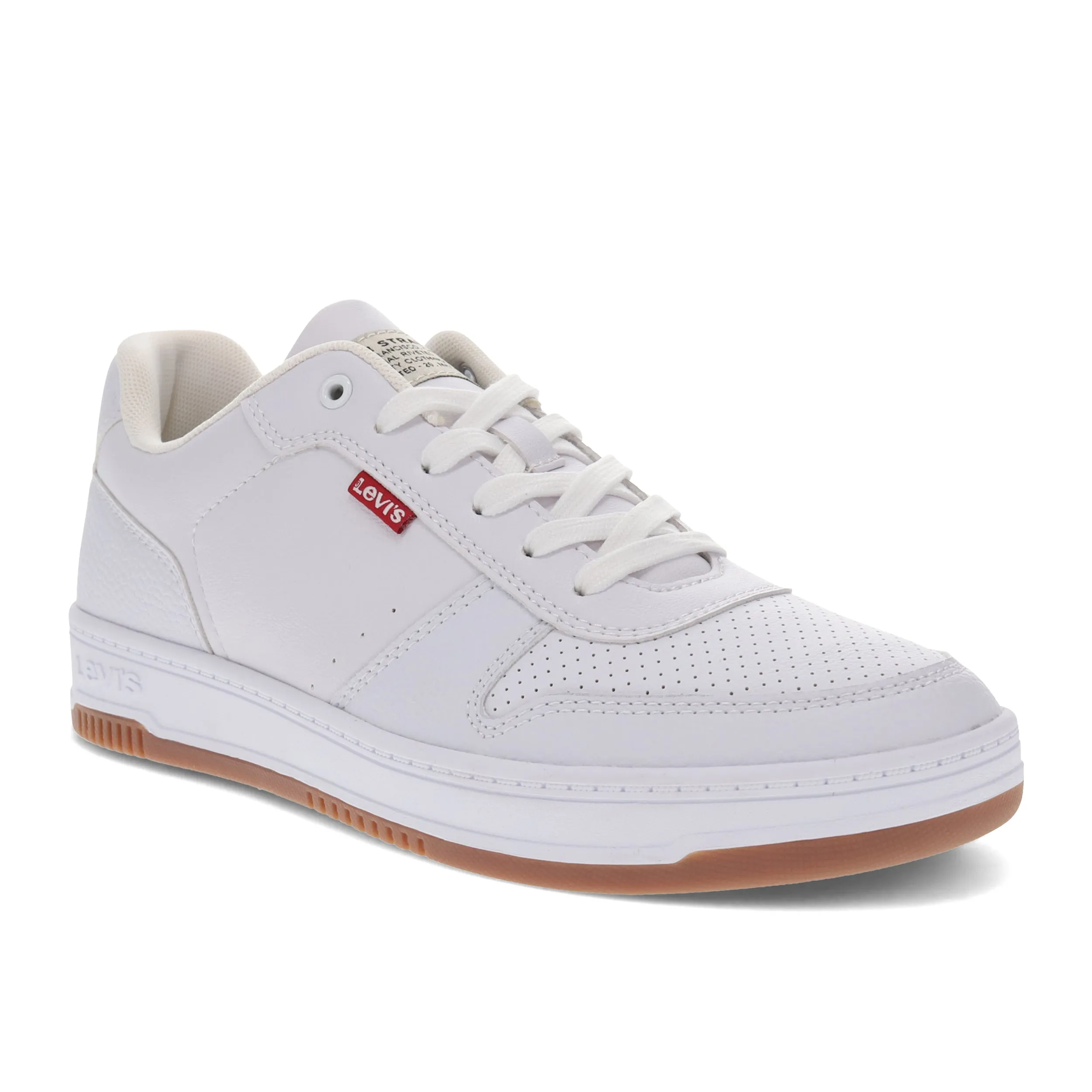 Levi's Mens Drive Lo Synthetic Leather Casual Lace Up Sneaker Shoe