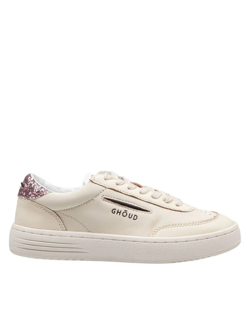 Lido Sneakers In Ivory And Pink Leather