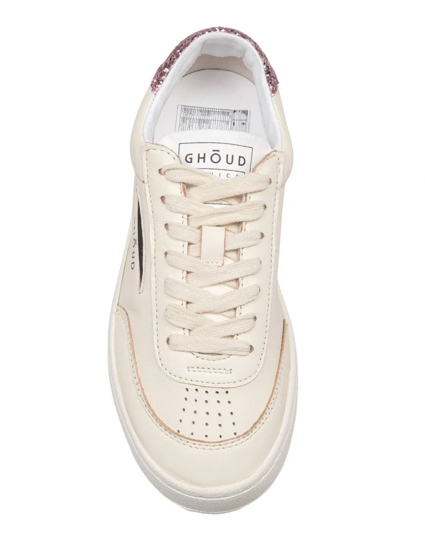 Lido Sneakers In Ivory And Pink Leather