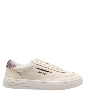 Lido Sneakers In Ivory And Pink Leather