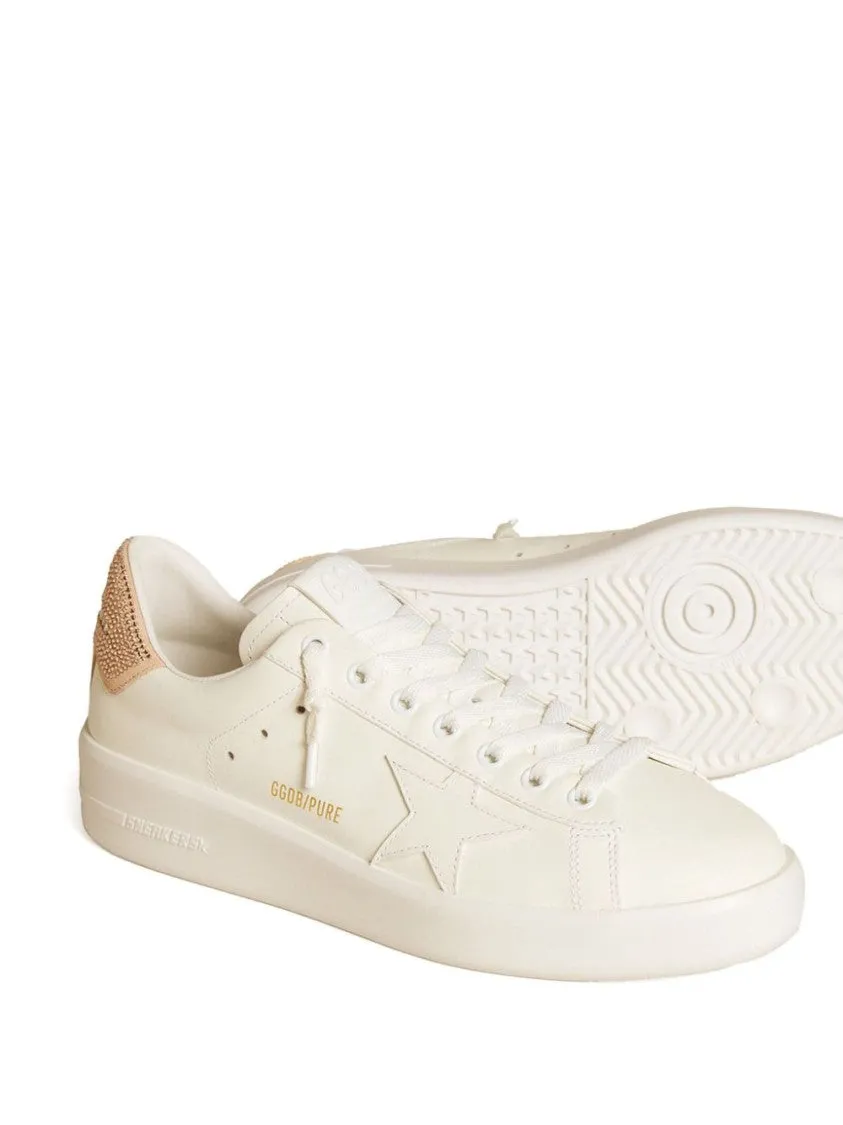 Light Beige Leather/Suede Blend Pure Star Sneakers