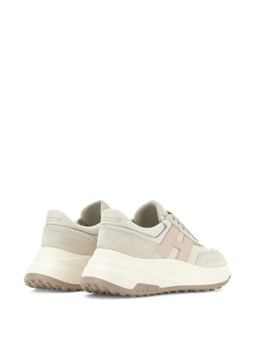 Light Grey And Soft Pink Sneakers