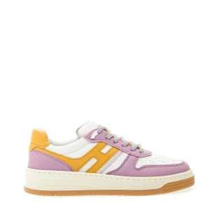 Lilac H Yellow Leather Basketball